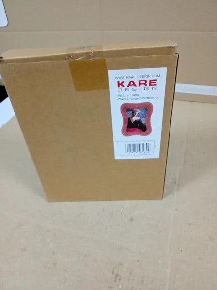Kare Design Wavy Photo Frame Orange 13x18cm Portrait Frame Vertical Mode New