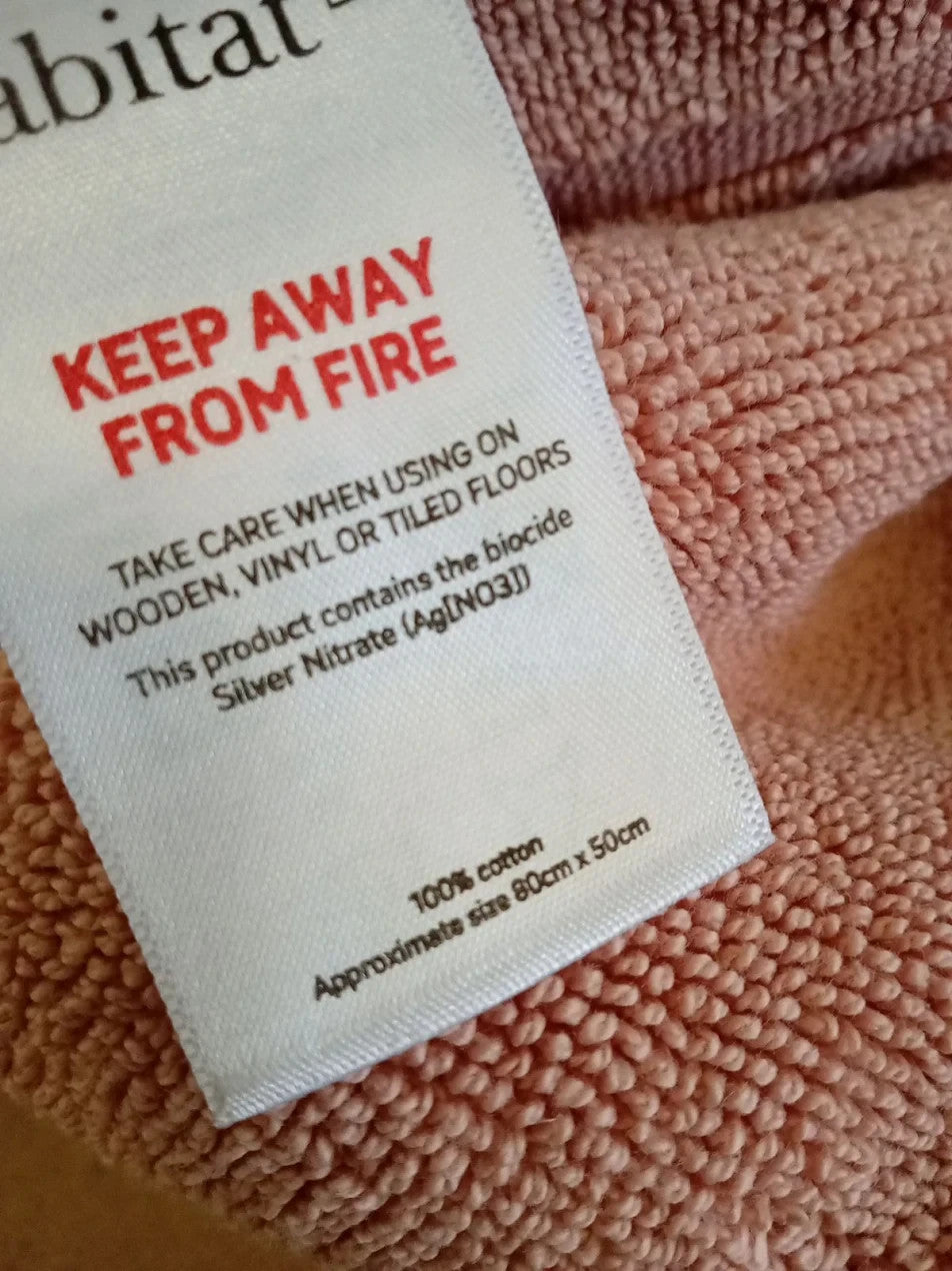 Habitat Hygro Cotton Anti Microbial Bath Mat Blush 80x50cm Machine Washable