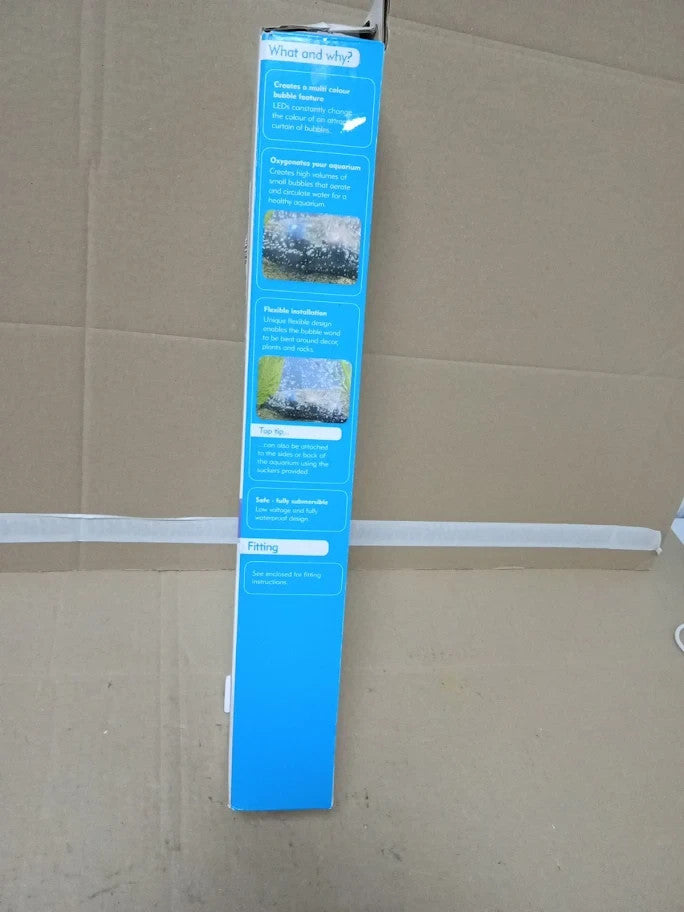 Interpet LED Flexible Bubble Wand Light Air Wall Fish Tank Multi Colour 34cm New