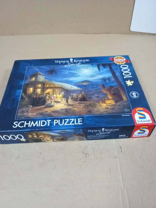 Schmidt Spiele Thomas Kinkade Spirit The Nativity 1000pc Puzzle 12+ Scenic New