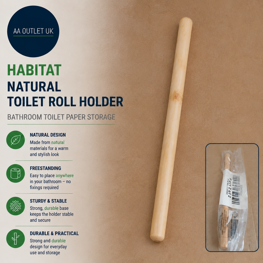 Habitat Natural Woven Toilet Roll Holder Bathroom Toilet Paper Storage New