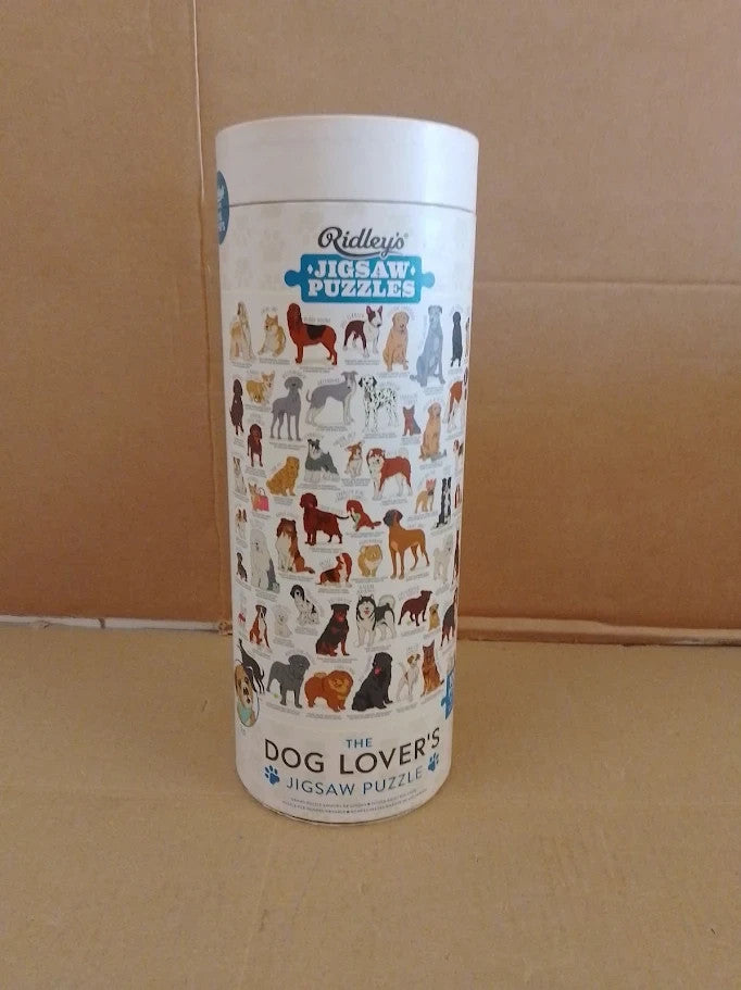 Ridleys Games JIG056 Dog Lovers Jigsaw Puzzle White 1000 Piece New