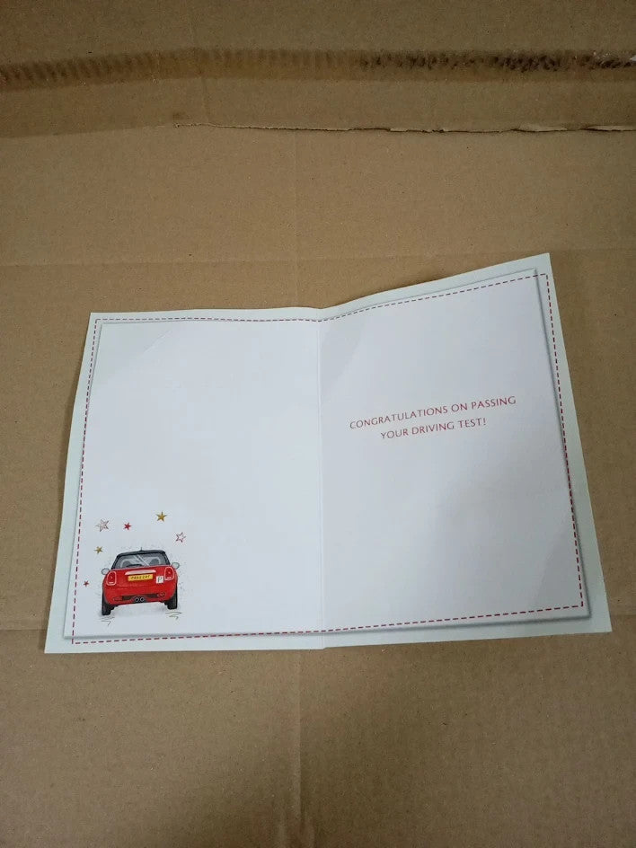 Piccadilly Greetings Driving Test Passed Congratulations Card 7 x 5 Inch Design