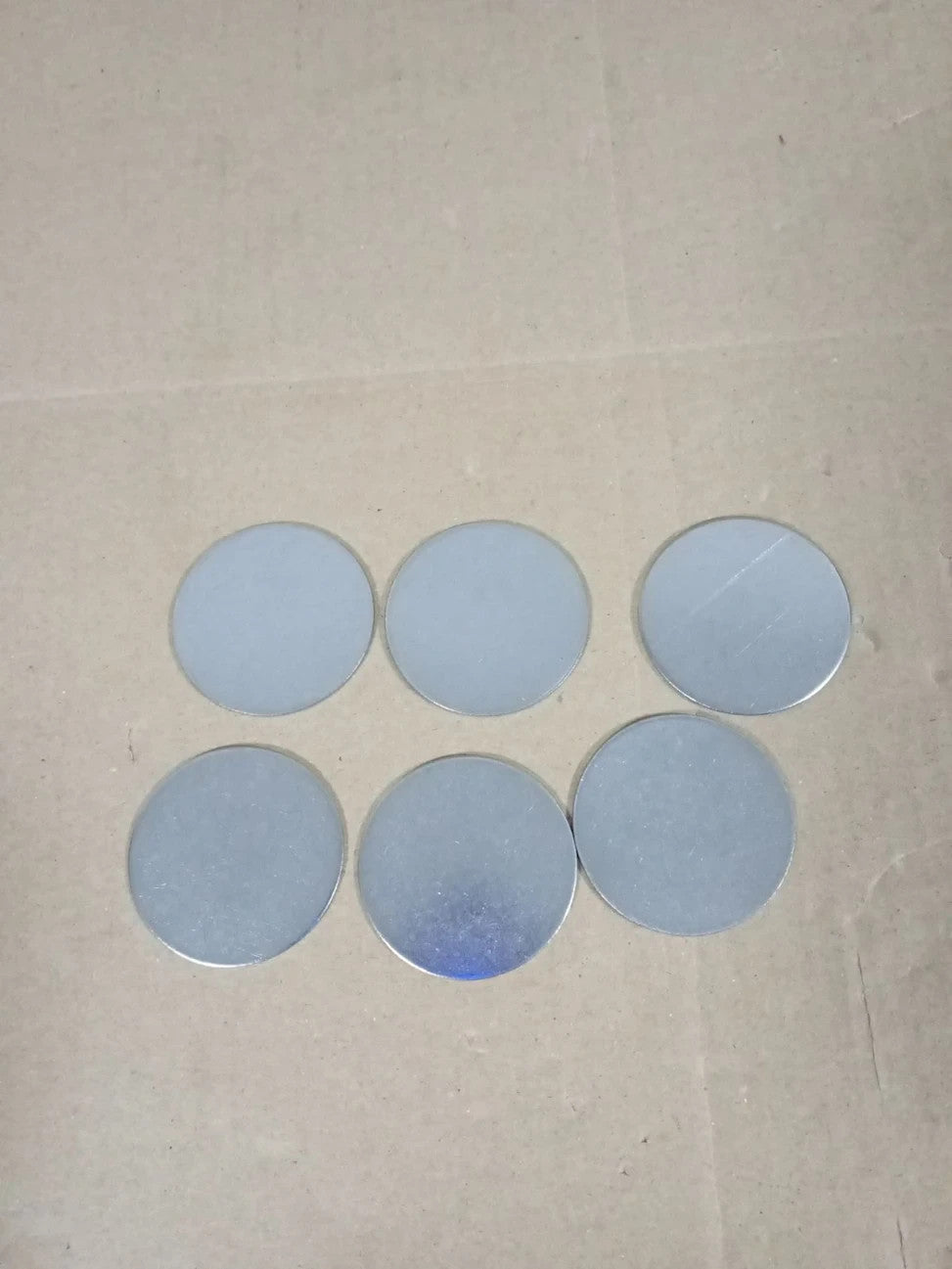 Sourcing map 6 Pieces Stainless Steel Disc 1 25/32" 45mm Dia 0.05"1.3mm New