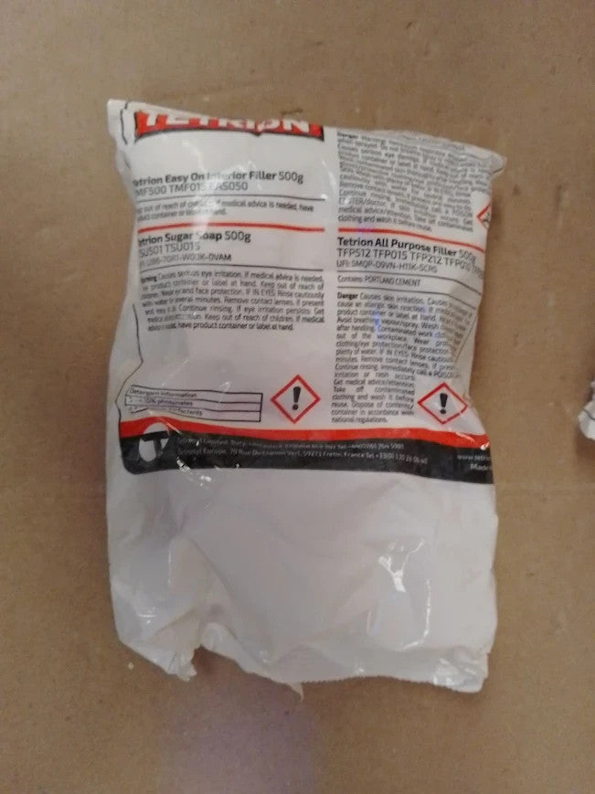 Tetrion All Purpose Powder Filler Strong Spreadable Paintable Drillable
