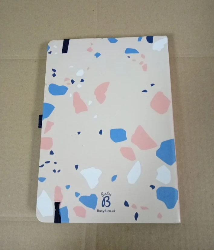 Busy B 2024 A5 Day A Lined Pages Diary Terrazzo Daily Planner Notes Navy Stripe