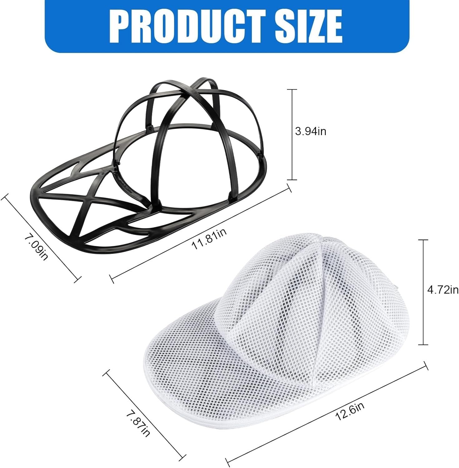 Ideal Swan Baseball Cap Washing Cage Holder Washing Washer White New