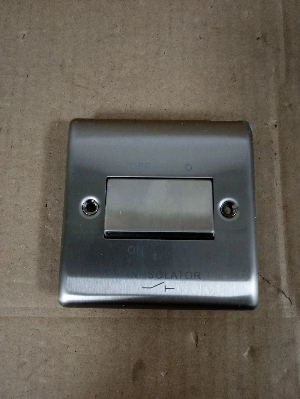 BG Electrical 3 Pole Fan Isolator Switch 250V 10A Metal Rocker Silver