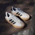 Adidas Womens Vl Court 3.0 White Black Wonder Beige 9.5 US 8 UK Lace Up New