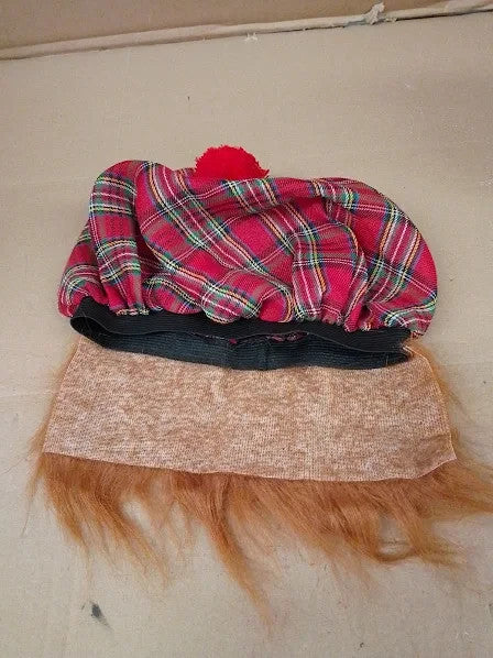 Bristol Novelty BH124 Scots Tartan Hat Ginger Hai Mens One Size New