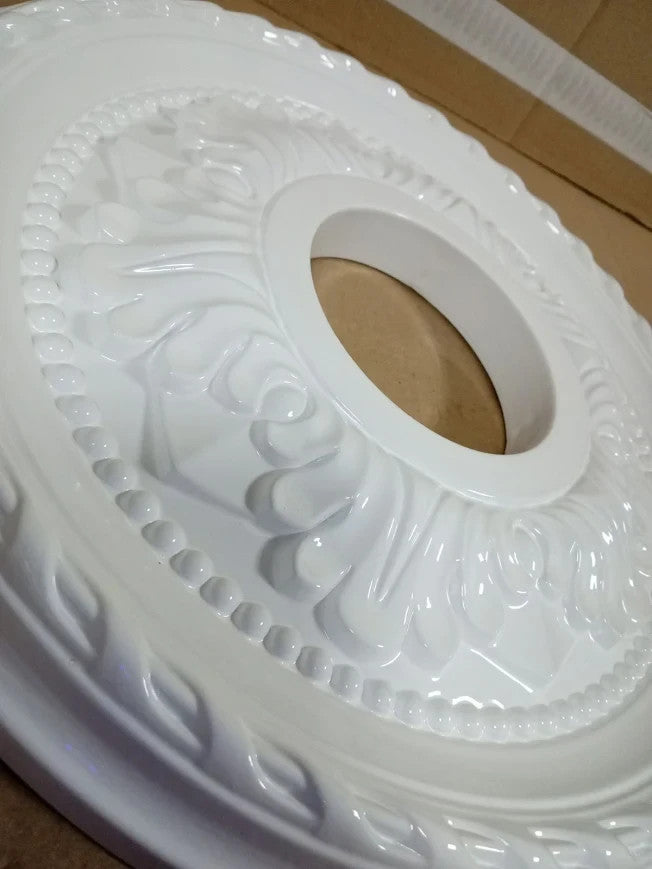 Ceiling Medallion Laundry Room Accessories Decorative PU French Round