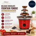 Global Gourmet Belgian Chocolate Fountain Fondue Large Set 500ml 2 Adjustable