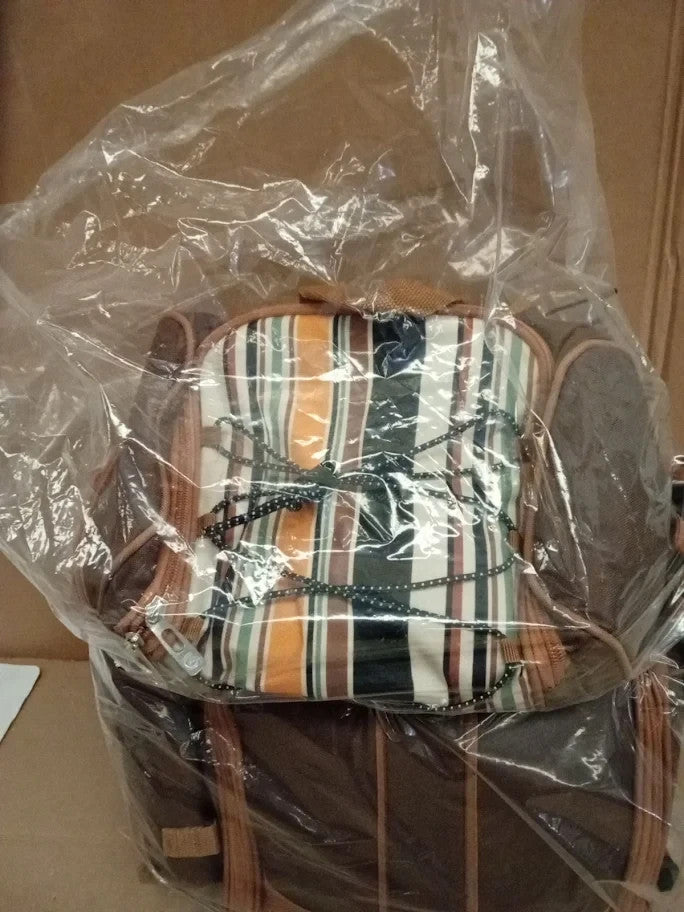 Hap Tim Picnic Basket Backpack 4 Person With Insulated Leakproof Cooler Bag New