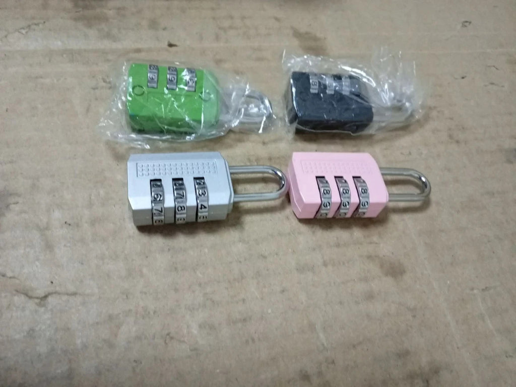NCOALE Combination Locker Padlock 4pc Gym Locker Suitcase Locks 3 Digit New