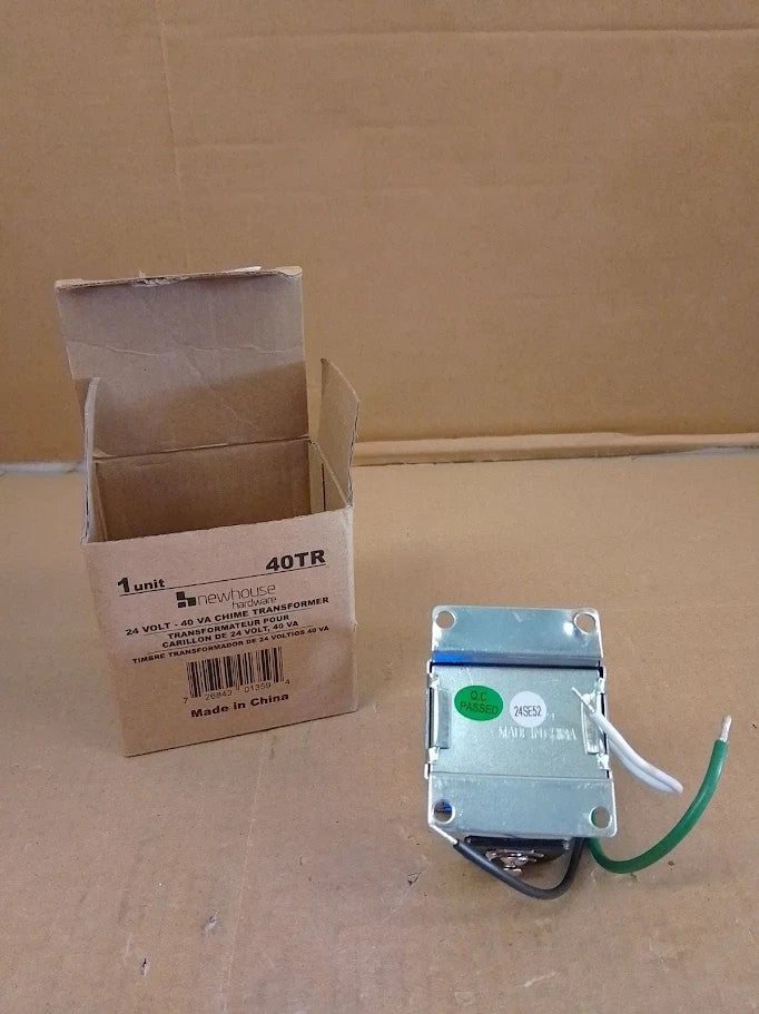 Newhouse Hardware 40TR 24 Volt 40vA Wired Door Bell Transformer Powering New