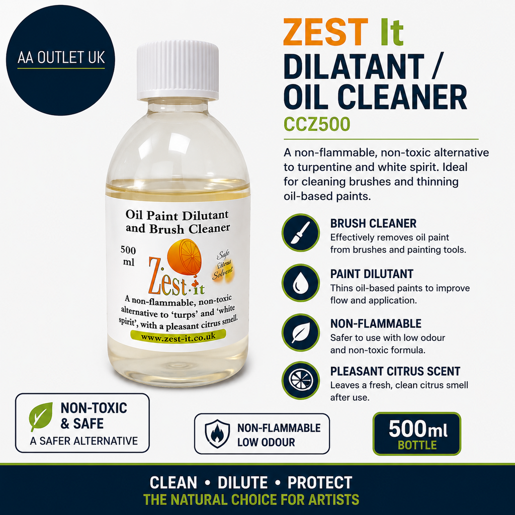 Zest It Dilatant Oil Brush Cleaner CCZ500 Non flammable Non Toxic 500ml