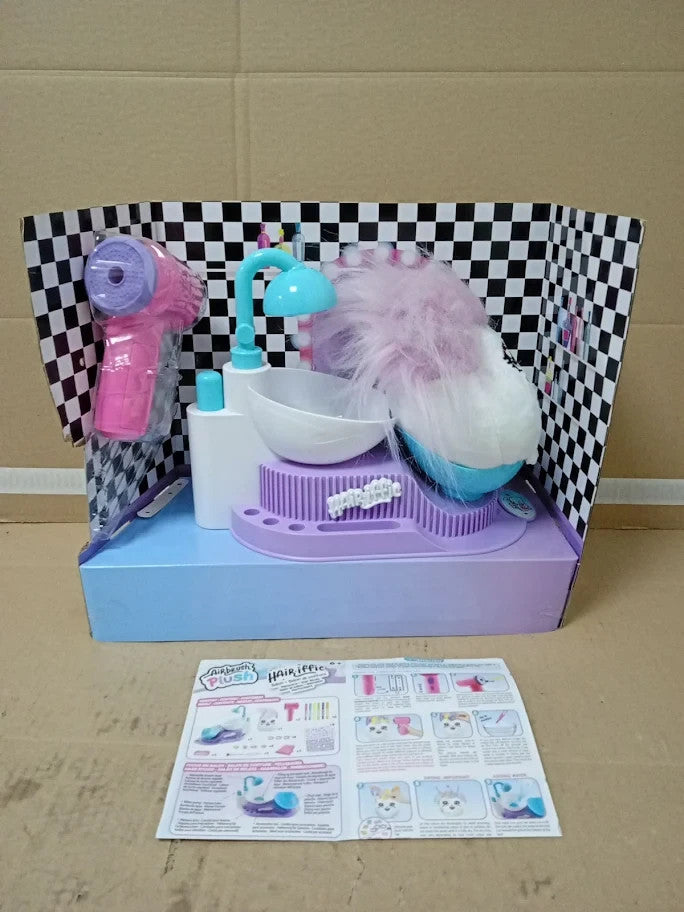 Airbrush Plush Hairiffic Salon Custom Makeover Kit Battery Powered 6+ New