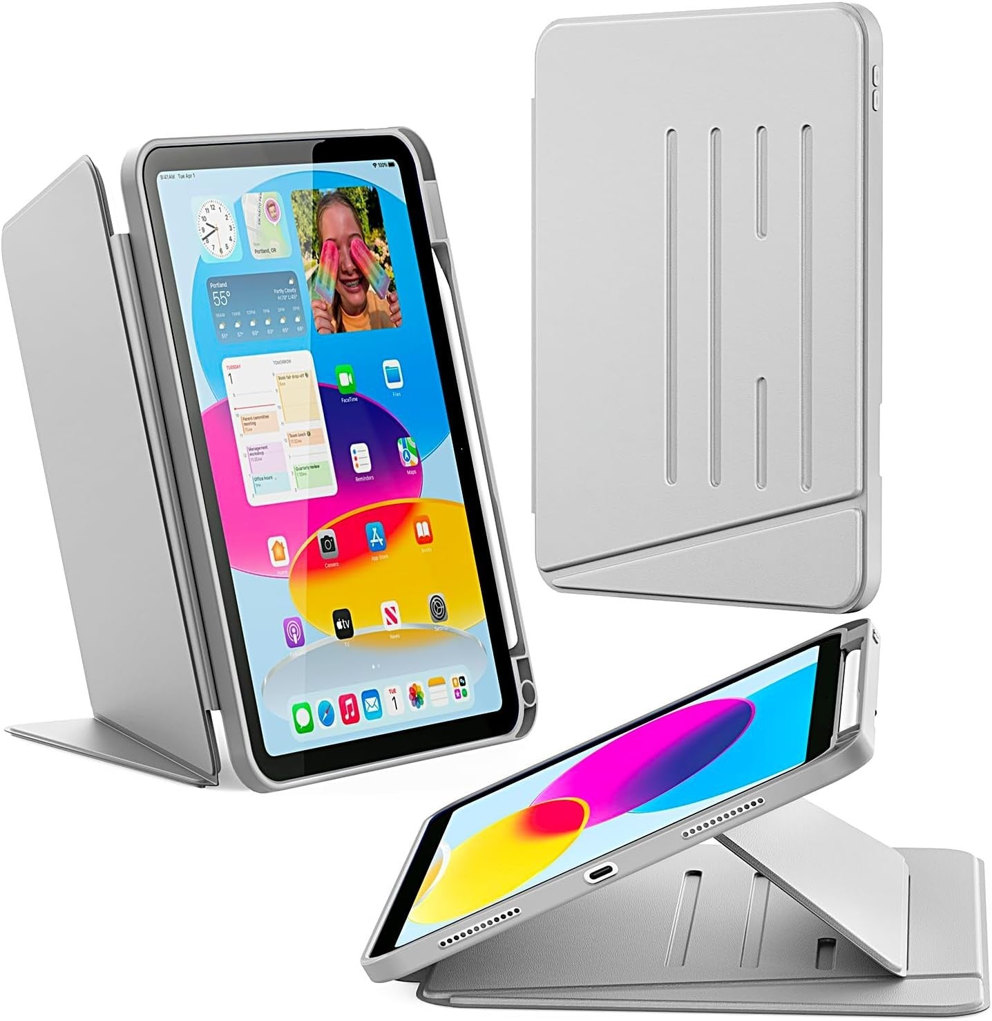 Cacoe Case iPad A16 11th 10th Generation Pencil Holder Multiple Angles New