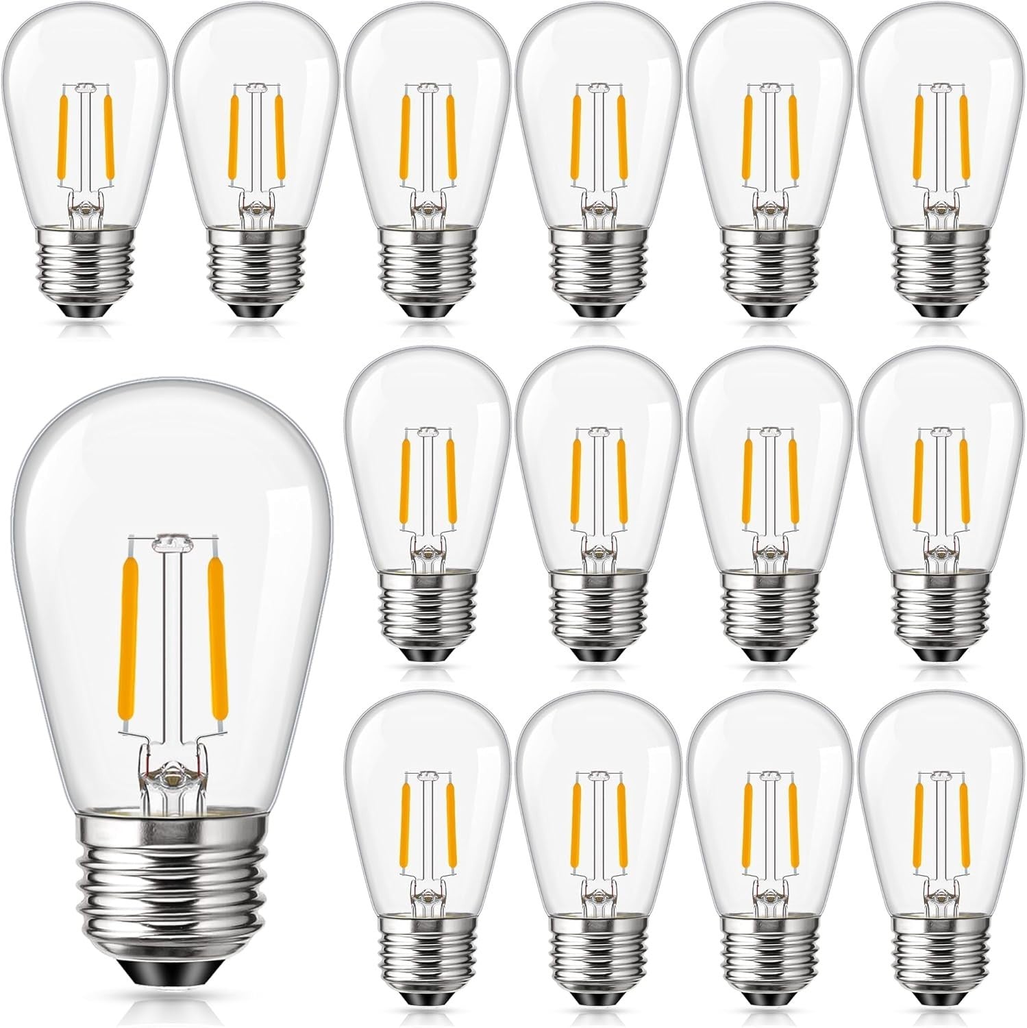 Genixgreen Outdoor String Light Screw Bulbs 1.5W E27 Equivalent Non Dimmable New