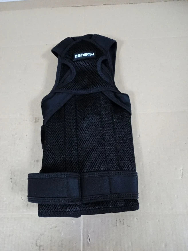 Back Support Brace Posture Corrector Adjustable Lumbar Shoulder Belt Size L New