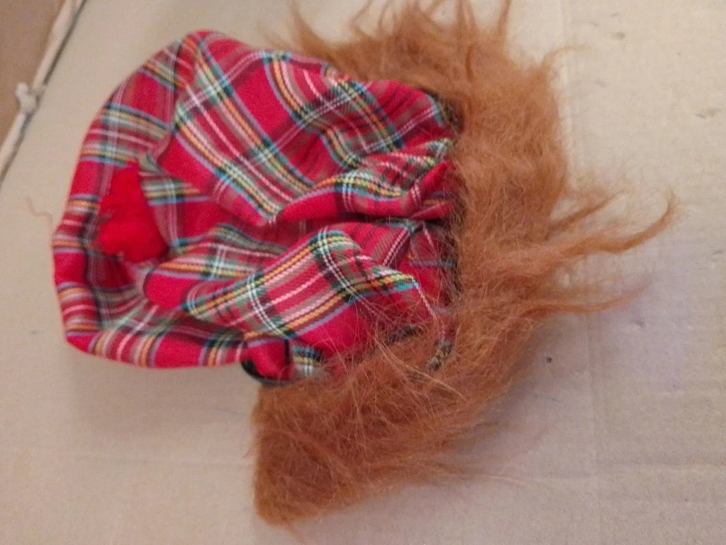 Red Tartan Scots Hat Ginger Hair Classic Design Parties Halloween Men New