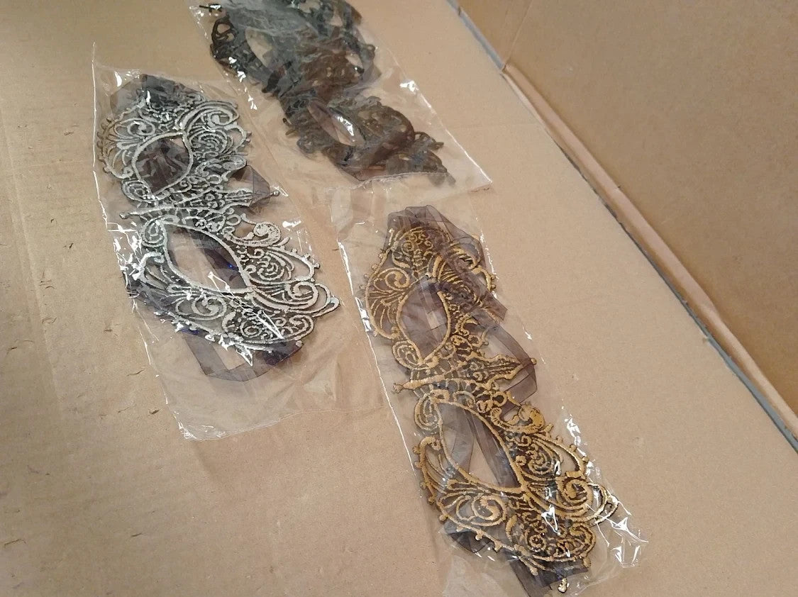 3pcs Masquerade Masks Lace Prom Mask Carnival Venetian Venetian Half Face New