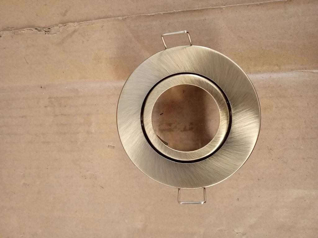 Knightsbridge FireNova IP20 Tilt GU10 Fire Rated Open Back Downlight Brass