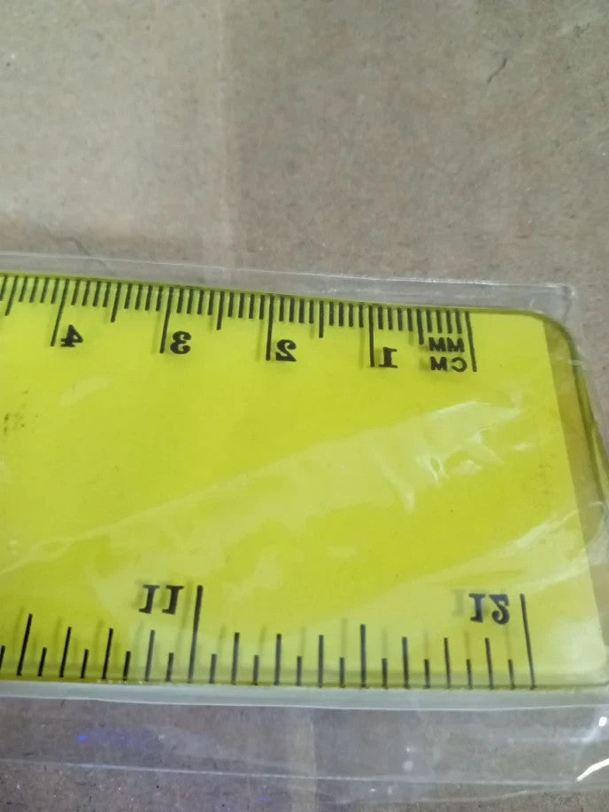 Tallon 12" Transparent Flexible Bendy Ruler School Office Work Supply Yellow New