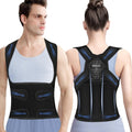 Back Brace Support Posture Corrector Adjustable Shoulder Neck Lumbar Large New