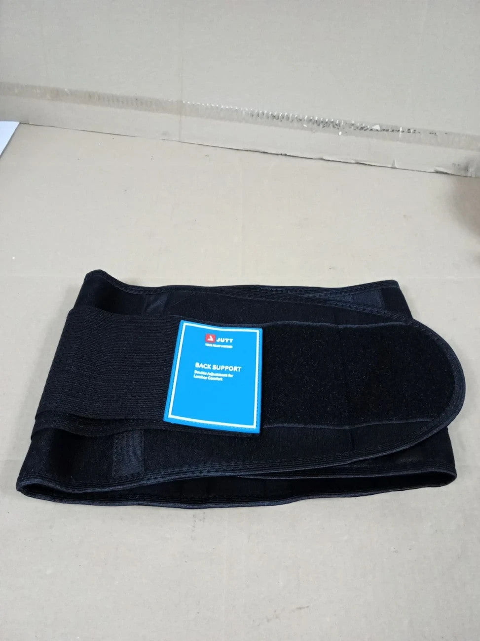 JUTT Back Support Belt Men Women Adjustable Lumbar Black Medium New