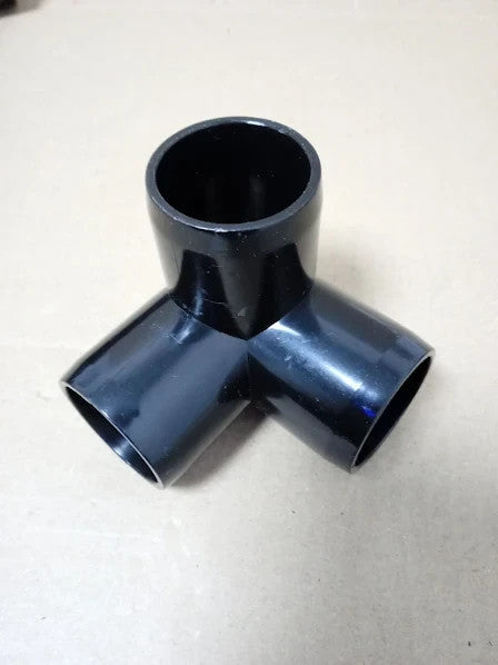 3 Way PVC Pipe Fittings 1in Zernmiarder Black PVC Elbow Corner Side Outlet 12pc