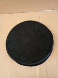 Encasa XO Dining Placemats 6 Pieces Cotton Round Table Mat 32cm Diameter Black