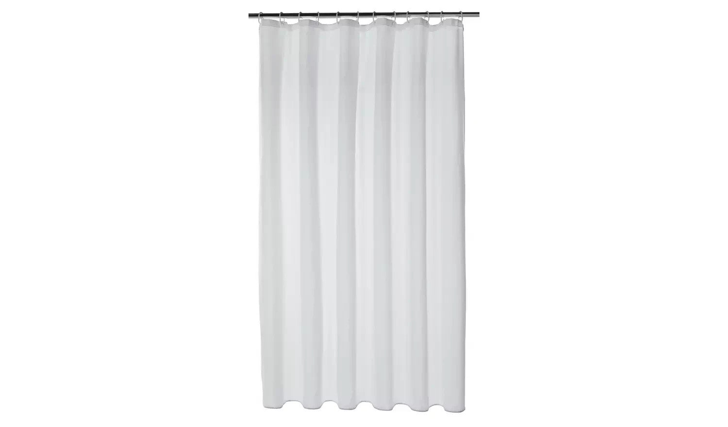 Argos Home Essentials Plain Shower Curtain White Bathroom Waterproof Design New