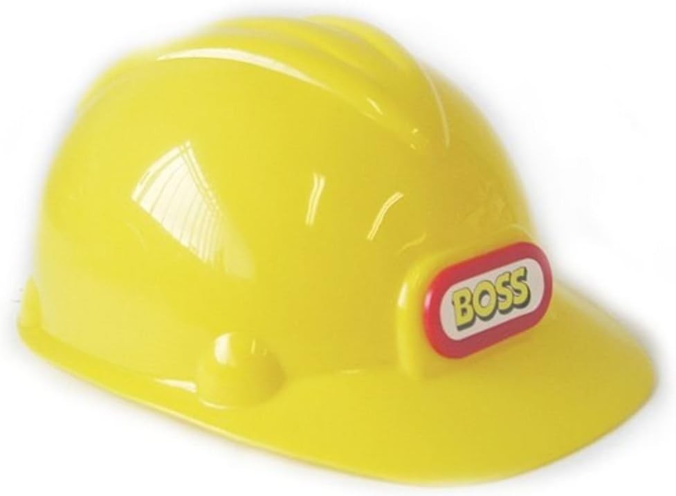 Boss Construction Helmet Childs Hard Hat Yellow Short Brim Lightweight New