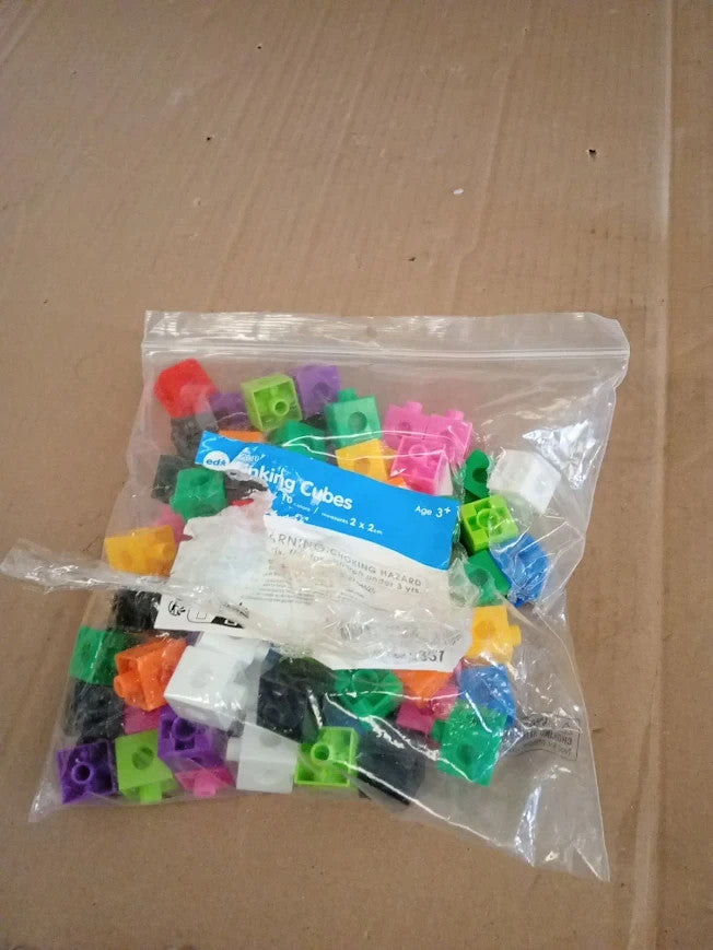 Edxeducation Linking Cubes Set 100 Counting Cubes Color Sorting Toys 3+ New