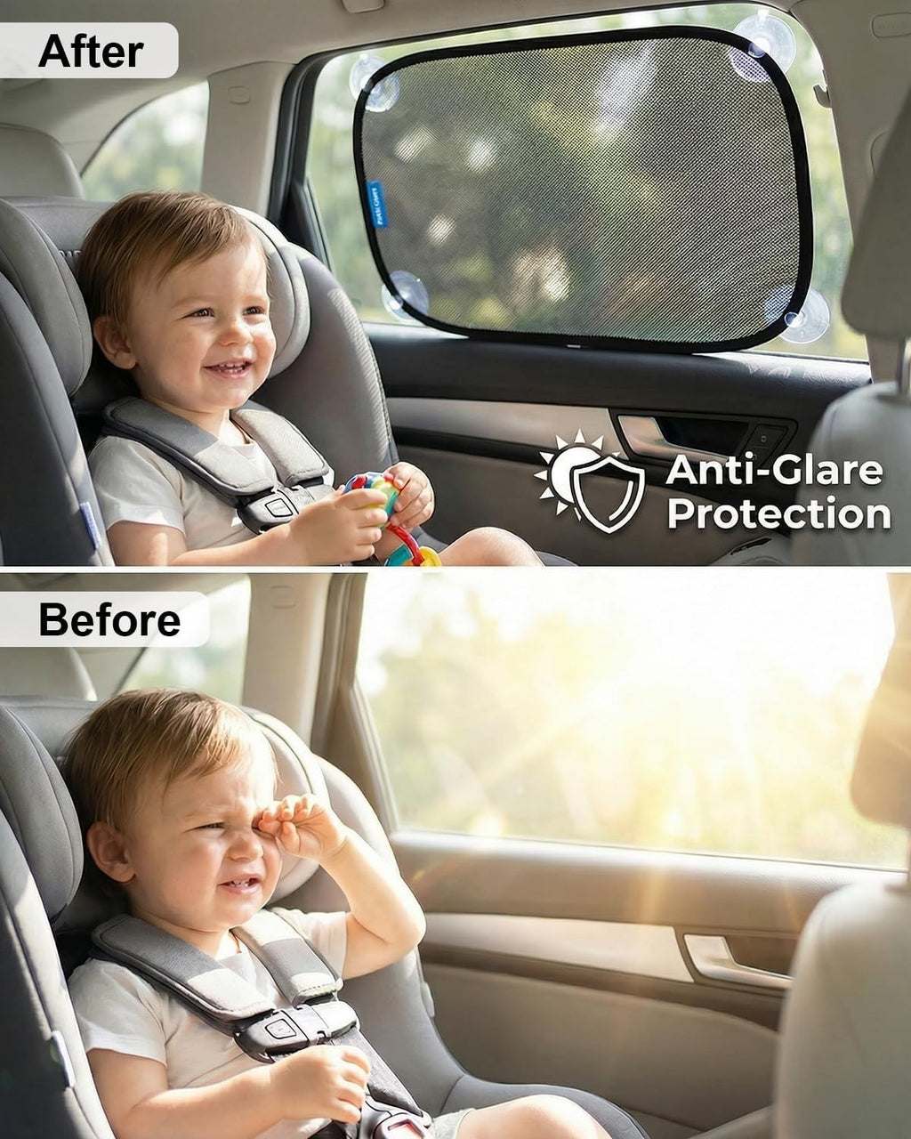 PEMOTech Car Window Sun Shades Baby 2 Pieces UV Protection Side Universal New