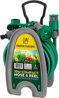 Green Haven Garden Hose Pipe Reel 10m 32ft Lightweight Compact For Garden New