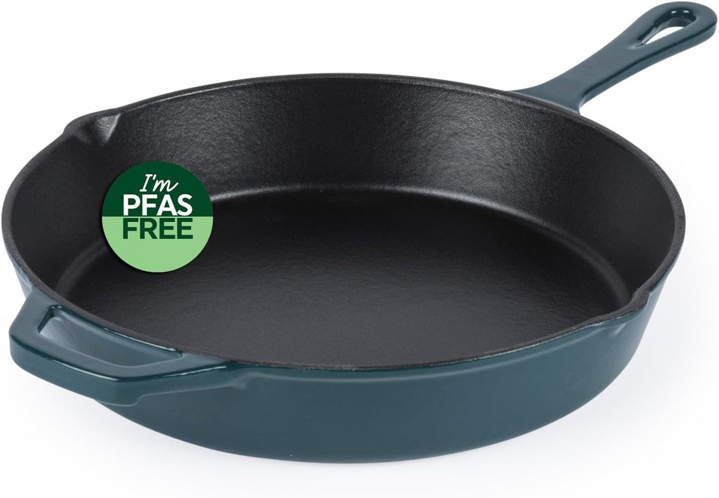 Salter Chester Cast Iron Frying Pan 26cm Universal Skillet Oven To Table New