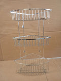 Home 3 Tier Wall Mounted Chrome Shower Caddy 48x32x24cm Caddy Storage