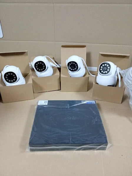 Camcamp 5mp 8ch Poe CCTV Camera System Auto Tracking 4K NVR 500gb HDD New