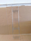 Home 4 Tier Bathroom Storage Shelf Unit Chrome 4 Storage Sections 86x16x12cm
