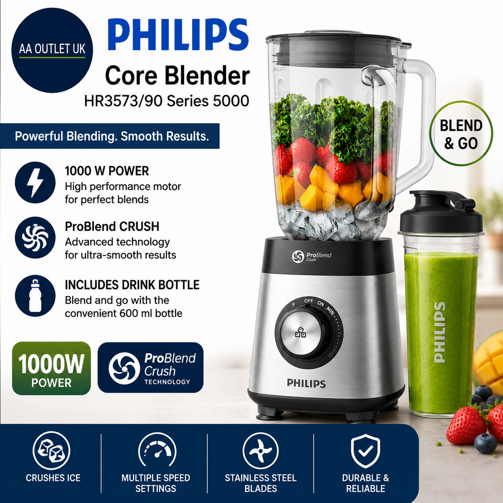 Philips Core Blender HR3573 90 Series 5000 Problend Crush Technology 1000W