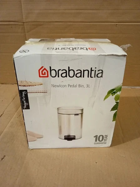 Brabantia Wall Mounted Bin NewIcon 3L Metal Matt Black 23x17x26cm