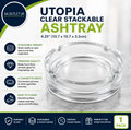 Utopia Clear Stackable Ashtray 4.25" Single 10.7x10.7x3.2cm 1 Pack