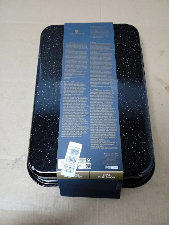 Masterclass Vitreous Enamel Roasting Tin Induction Safe 1mm Steel Scratch