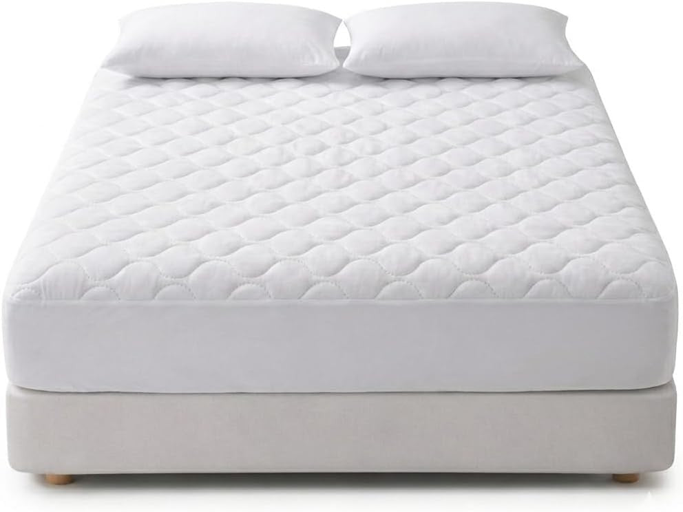 LivinEase Quilted Mattress Protector Breathable Extra Deep 30cm Skirt White New