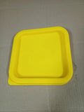 Hygiplas Square Yellow Lid Fit Small 1.5/3.5L Dishwasher Safe Tight Seal