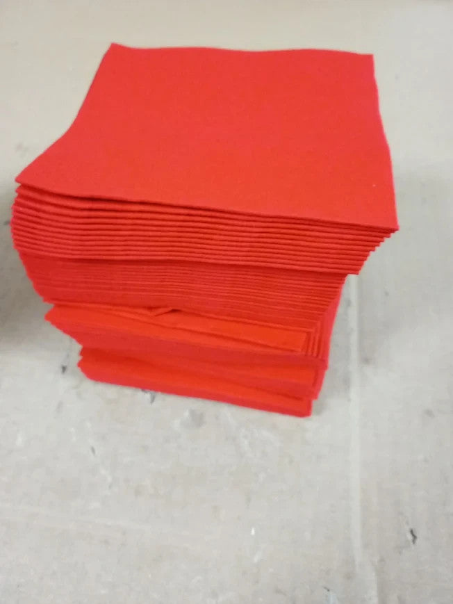 Alvotex Airlaid Cocktail Napkins 20x20cm 100/1 Airlaid Paper Red 110 New