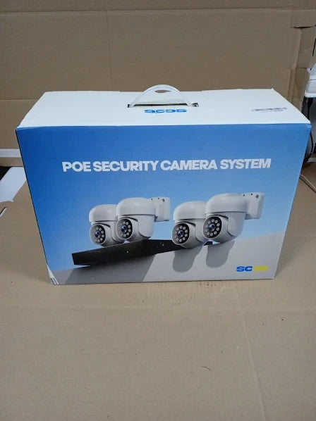 Camcamp 5mp 8ch Poe CCTV Camera System Auto Tracking 4K NVR 500gb HDD New