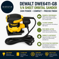 Dewalt DWE6411GB 240V 1/4 Sheet Orbital Sander Yellow Black 19Lx29x16cm